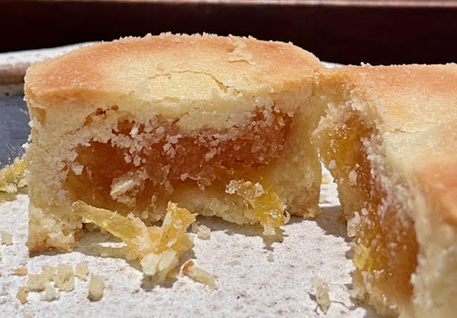 Close up of pineapple cake at Wistaria Paris Tea House